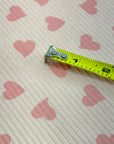 (4X2 YUMMY RIB) PINK HEARTS ON LIGHT PINK