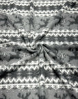 (BRUSHED SWEATER KNIT) BLACK REINDEERS ON GREY