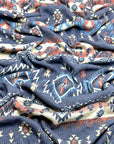 (BELLA RIB) WESTERN PRINT ON NAVY
