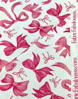 (4X2 YUMMY RIB) PINK BOWS ON OFF WHITE