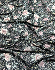 (MESH) FLORAL PATTERN ON BLACK