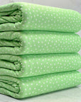 (2X1 YUMMY RIB) OFF WHITE POLKA DOTS ON LIGHT GREEN