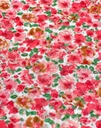 (MESH) PINK AND RED FLORAL ON OFF WHITE