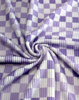 (URBAN RIB) PURPLE AND LAVENDER CHECKERED ON LILAC