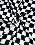 (4x2 YUMMY RIB) BLACK AND OFF WHITE CHECKERED (5)