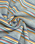 (RIB) COLORFUL STRIPES ON GRAY