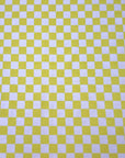 (FRENCH TERRY) YELLOW AND OFF WHITE CHECKERED