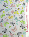 (4X2 YUMMY RIB) COLORFUL BUTTERFLIES ON LILAC