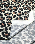 (FRENCH TERRY) BROWN AND BLACK CHEETAH ON CREAM