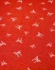(THERMAL) OFF WHITE BOWS ON RED