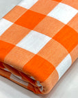 (KNIT) ORANGE AND OFF WHITE MEDIUM GINGHAM