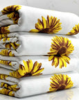 (FRENCH TERRY) BIG YELLOW FLOWERS ON OFF WHITE