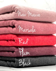 (BRUSHED SWEATER KNIT) RED
