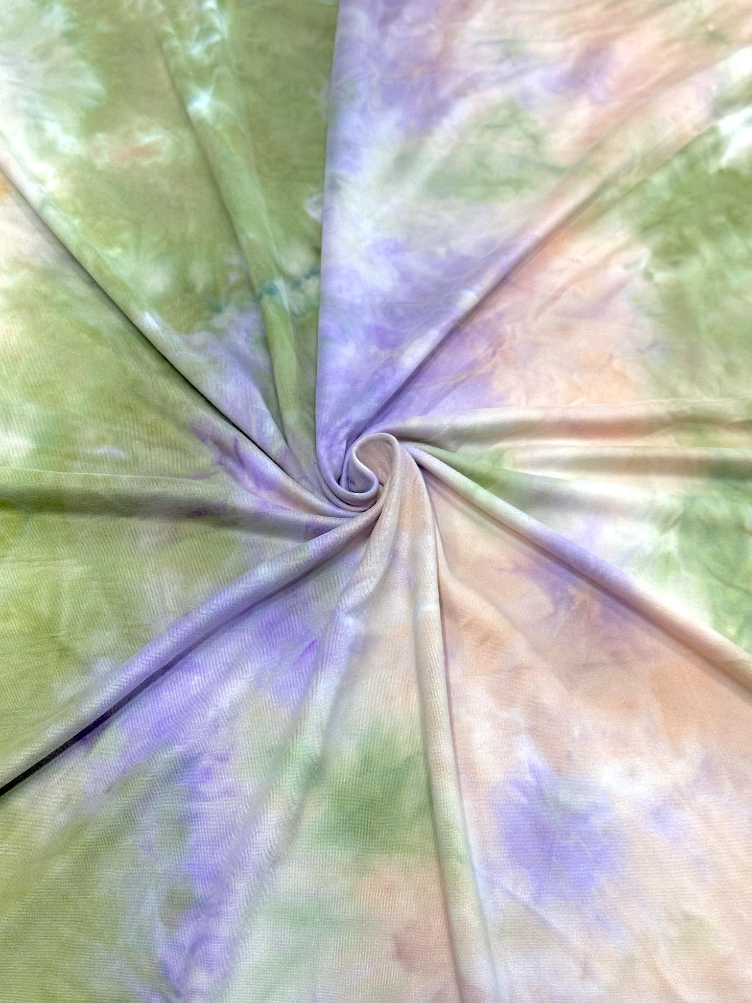 (DBP) PEACH, PURPLE, AND GREEN TIE DYE