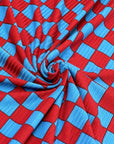(YUMMY RIB) RED AND BLUE CHECKERED
