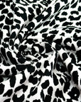 (WOVEN) BLACK CHEETAH ON OFF WHITE