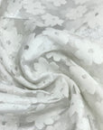 (NO STRETCH) WHITE 3D FLOWERS