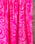 (SWIM) LIGHT PINK SWIRLS ON HOT PINK