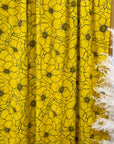 (SWIM RIB) FLORAL PATTERN ON VINTAGE YELLOW