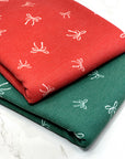 (THERMAL) OFF WHITE BOWS ON EMERALD