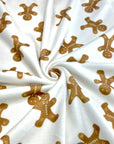 (BRUSHED SWEATER KNIT) GINGERBREAD MAN ON OFF WHITE
