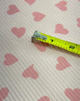 (4X2 YUMMY RIB) PINK HEARTS ON LIGHT PINK