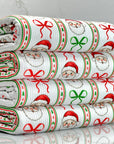 (4X2 YUMMY RIB) SANTA CLAUS WITH BOWS PATTERN ON OFF WHITE (3)