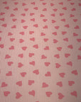 (4X2 YUMMY RIB) PINK HEARTS ON LIGHT PINK