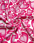 (4X2 YUMMY RIB) PINK HEARTS ON OFF WHITE