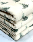(BRUSHED SWEATER KNIT) PINE TREES ON CREAM