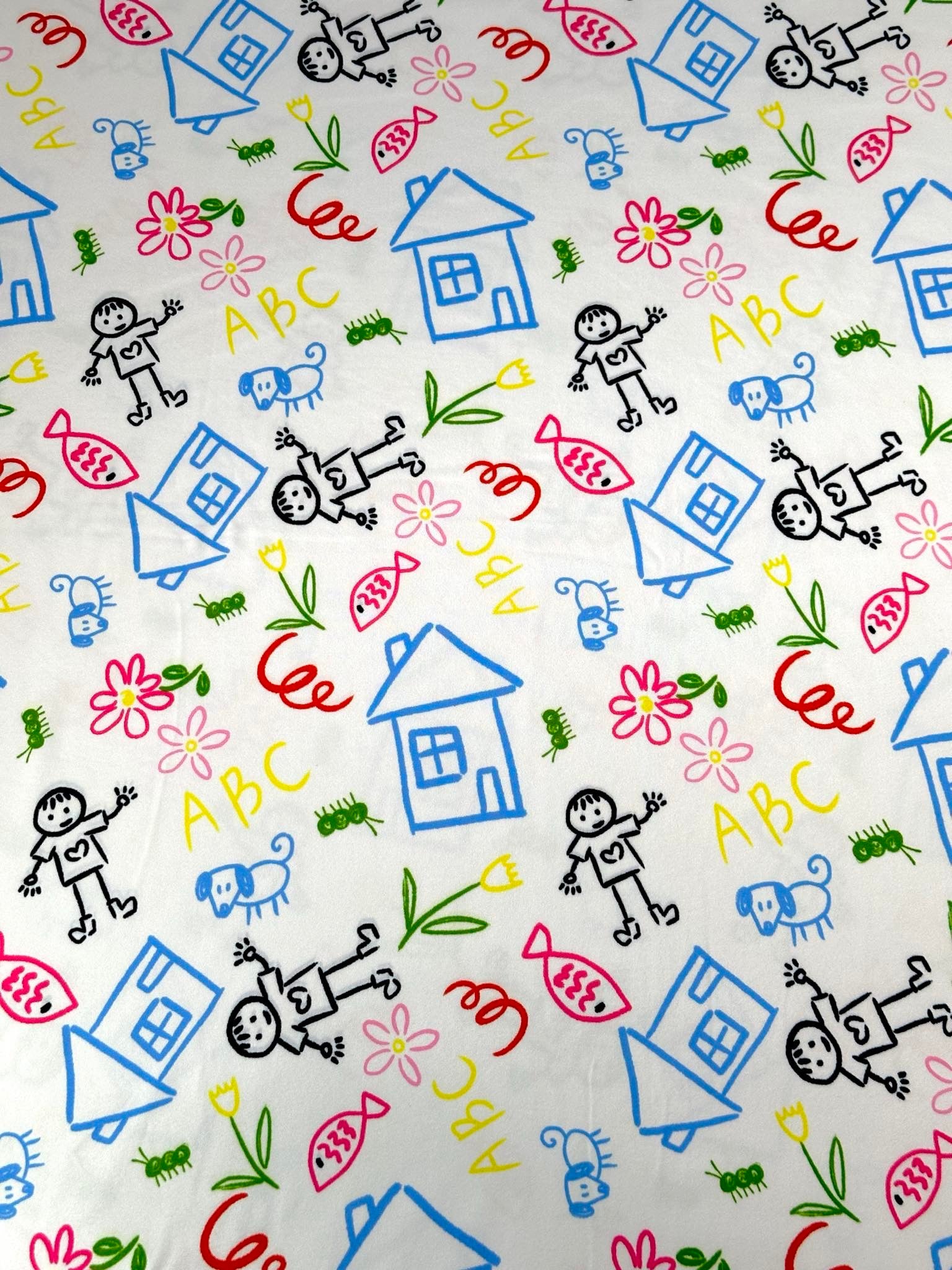 (DBP) ABC’S AND KIDS SKETCH ON OFF WHITE