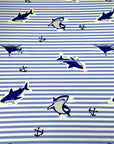 (YUMMY RIB) SHARKS AND BLUE STRIPES ON OFF WHITE (2)