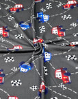 (YUMMY RIB) BLUE AND RED CARS ON CHARCOAL