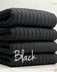 (CABLE KNIT) BLACK
