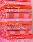 (FRENCH TERRY) ORANGE AND PINK CHECKERED