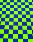 (ITY) NEON GREEN AND NAVY CHECKERED