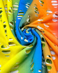(NYLON SPANDEX) RAINBOW STRIPE EYELET HOLES (2)