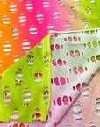 (NYLON SPANDEX) RAINBOW STRIPE EYELET HOLES (2)