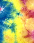 (DBP) BLUE, YELLOW, ORANGE, AND HOT PINK TIE DYE