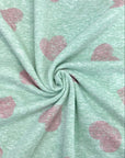 (FRENCH TERRY) VINTAGE HEARTS ON 2-TONE LIGHT MINT (1)