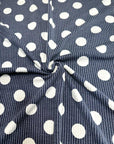 (URBAN RIB) WHITE POLKA DOTS ON NAVY