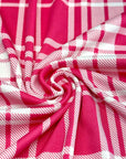 (DTY NON BRUSHED) HOT PINK AND OFF WHITE PLAID