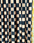 (SWIM) MOCHA AND BLACK BLUR CHECKERED