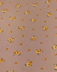 (2X1 RIB) GOLD FLOWERS ON VINTAGE BROWN