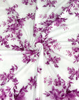 (4X2 YUMMY RIB) MAGENTA FLOWERS ON OFF WHITE