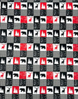 (DBP) BLACK BEAR, REINDEERS AND CHECKERED ON OFF WHITE (5)