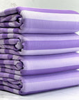 (4X2 YUMMY RIB) LAVENDER, PURPLE, AND LILAC STRIPES