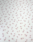 (2X2 RIB) TINY ROSE PINK BOWS ON OFF WHITE