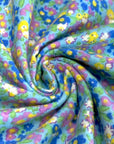 (FLANNEL COTTON) FLORAL PATTERN ON BLUE