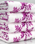 (4X2 YUMMY RIB) MAGENTA FLOWERS ON OFF WHITE